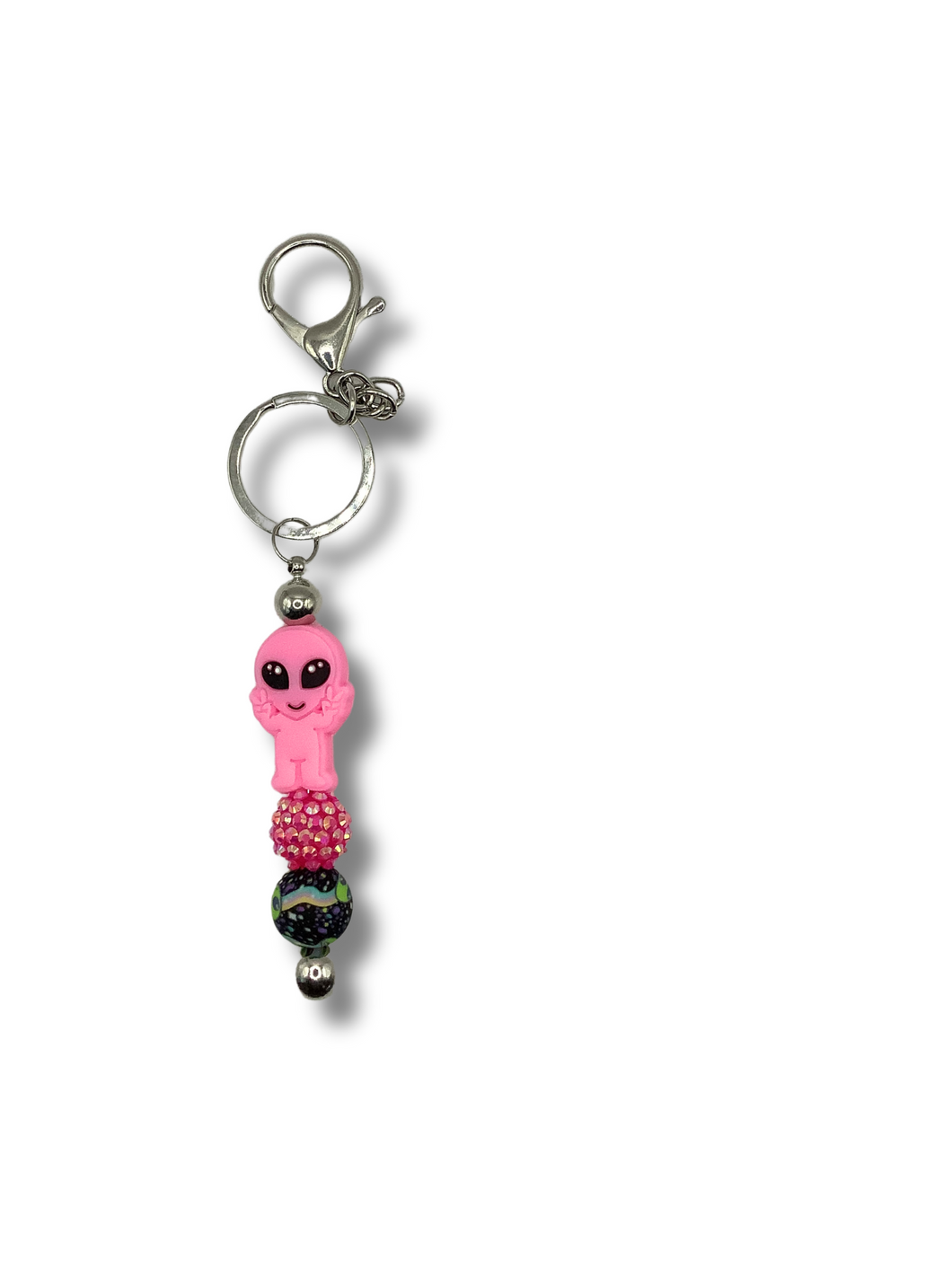 Pink Alien Keychain