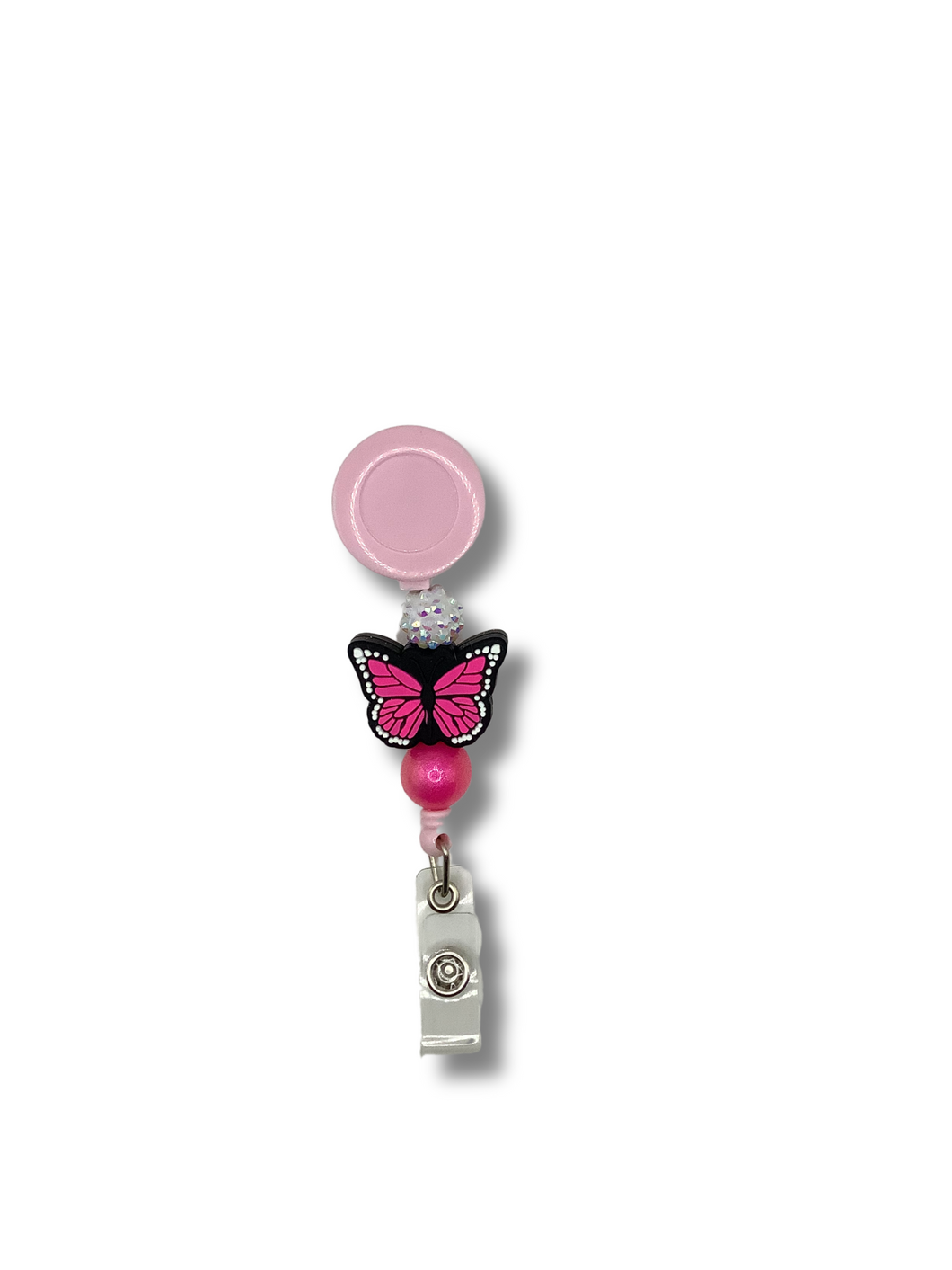 Pink Butterfly Badge Reel