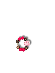 Smiley Leopard Cup Handle Charm